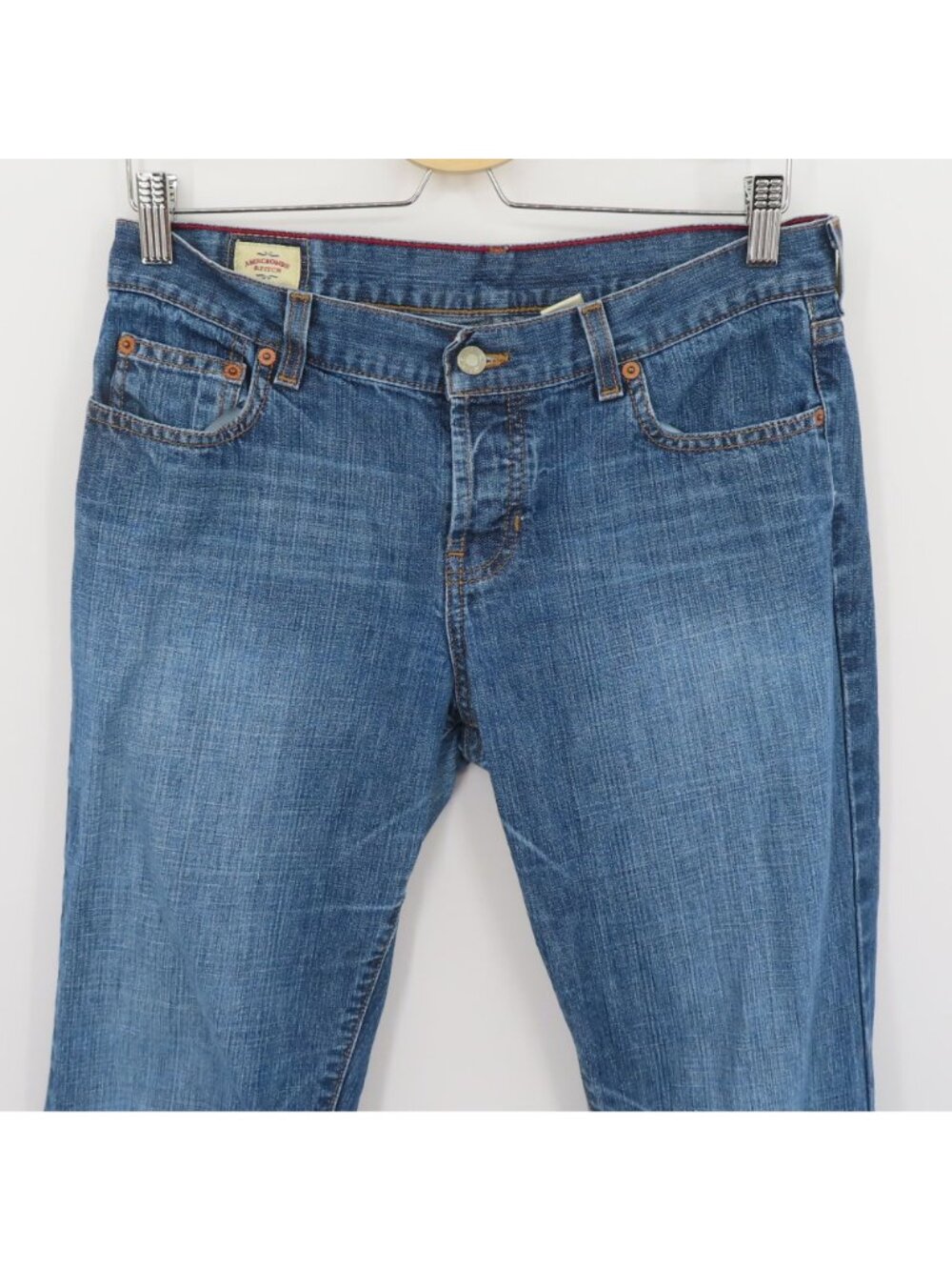 Abercrombie and Fitch Women 6 Regular Blue Denim Bootcut Boot Jeans Cotton Y2K - Picture 2 of 12